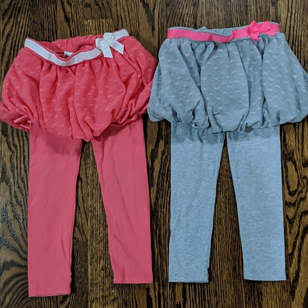 Leggings with attached bubble shorts/tutus